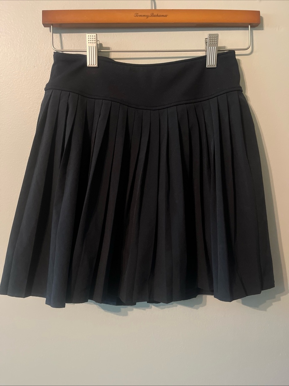 Abercrombie Kids YPB Black Pleated Stretch Skirt Skort Size 13/14 Built In Short